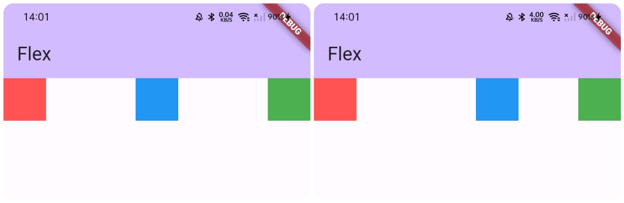 spacer in flutter