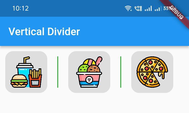 add vertical divider in flutter